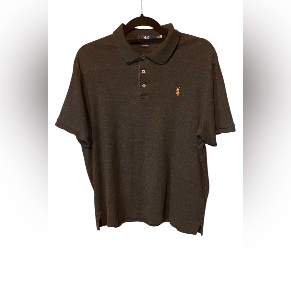 Polo Ralph Lauren Dark Gray Embroidered Logo T-Shirt Men’s Large